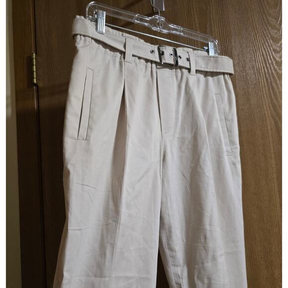 Brunello Cucinelli Italian Single Pleated Paperbag Pants With Belt - Picture 4 of 13
